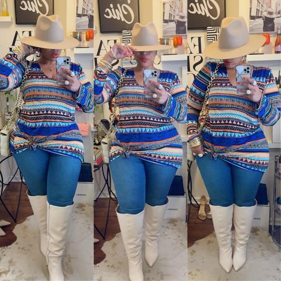 Tops - Blue Print Top